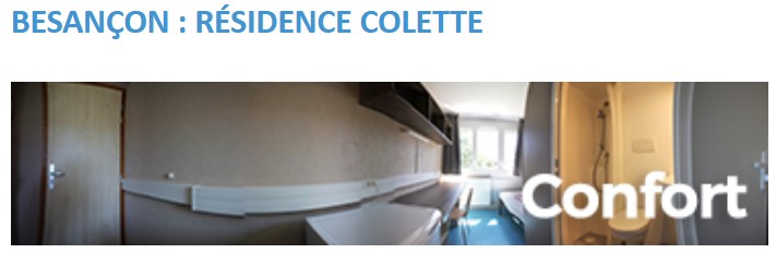 Chambre Confort, résidence Colette